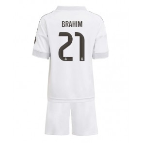 Real Madrid Brahim Diaz #21 Hjemmebanetrøje Børn 2025-26 Kortærmet (+ Korte bukser)